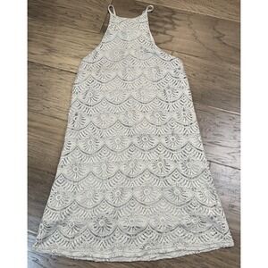 BP. Women's Lace Overlay Mini Dress Size Medium‎ Blue/Gray